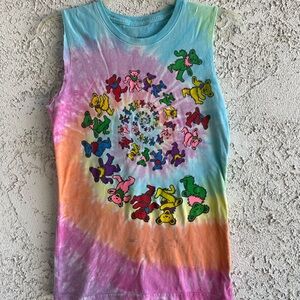Reissue Grateful Deady Bear Tye Dye Tank Top Size Medium